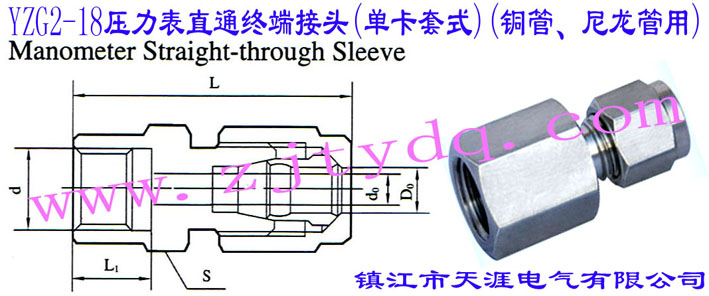 YZG2-18ֱͨK˽^(οʽ)(~)Manometer Straight-through Sleeve